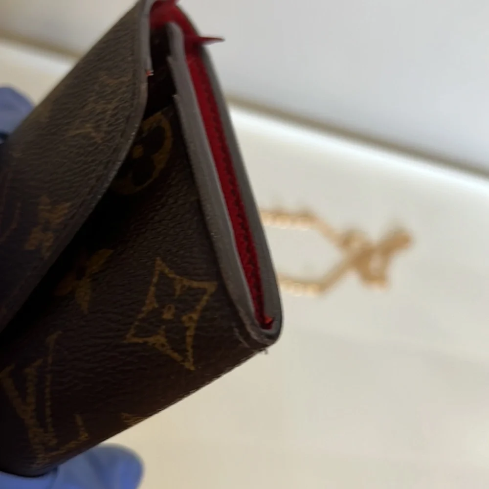 Louis Vuitton Brown Monogram Crossbody with Red Accent
